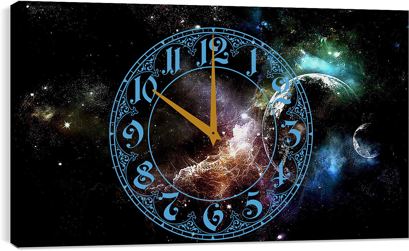 Часы картина - Космос