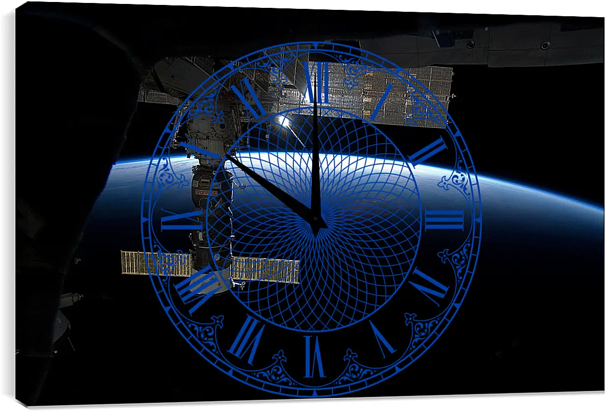 Часы картина - Космос