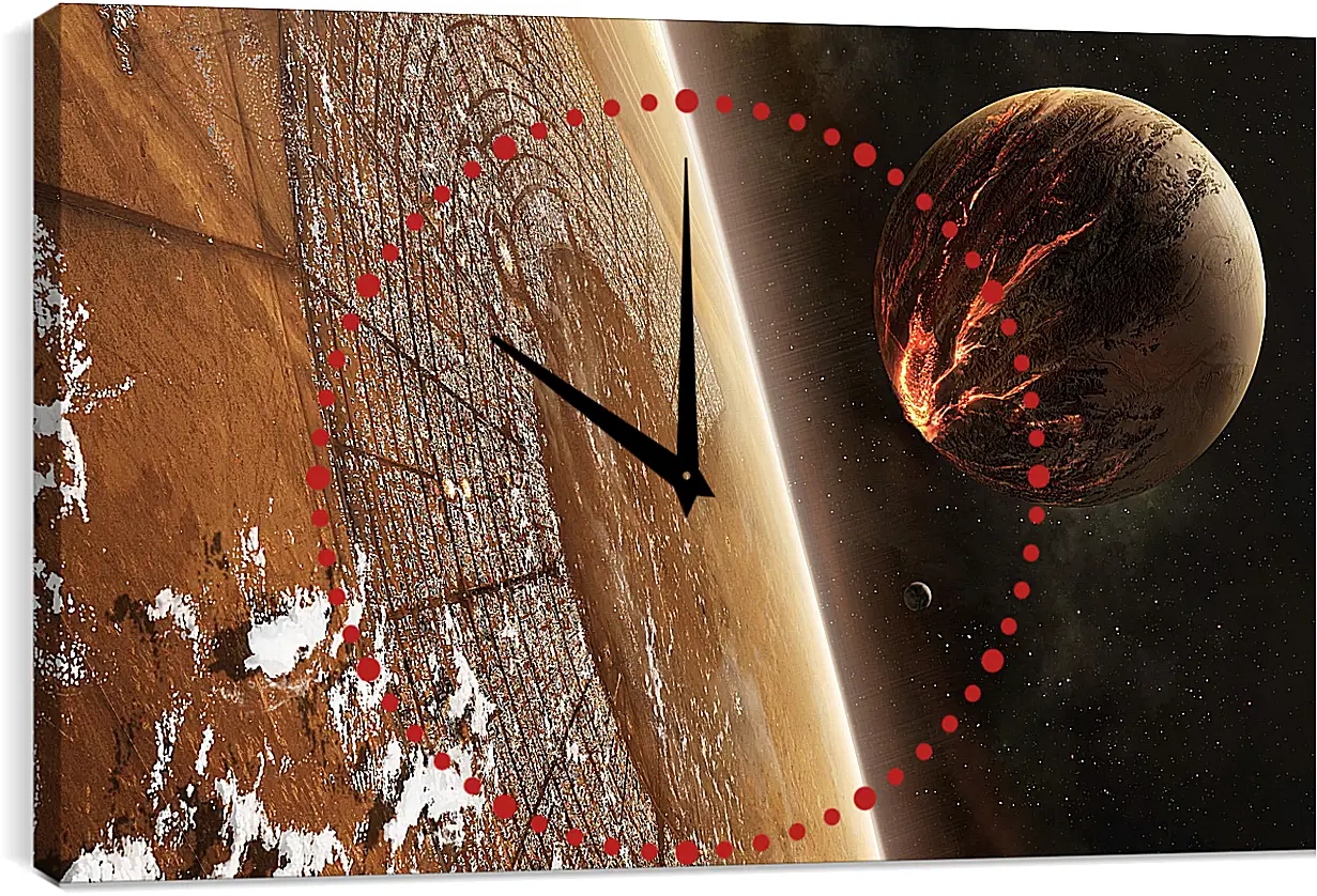 Часы картина - Космос