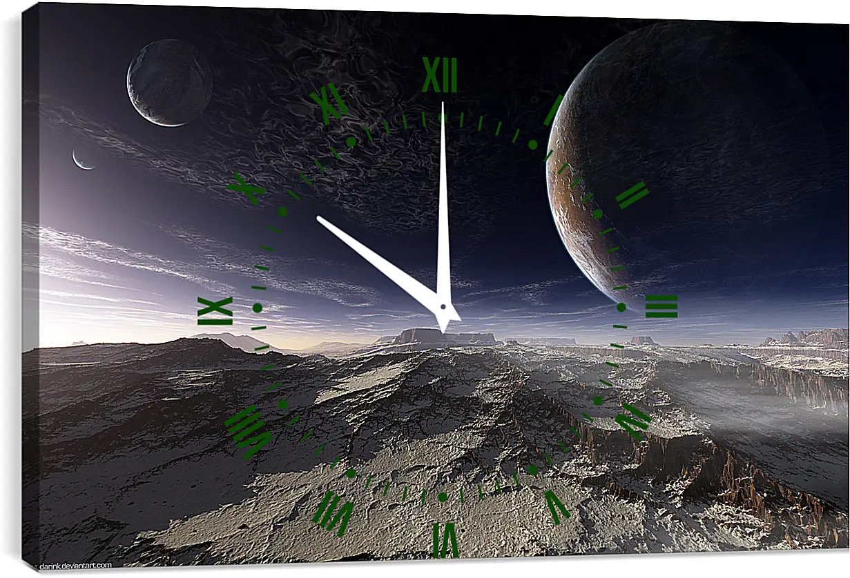 Часы картина - Космос