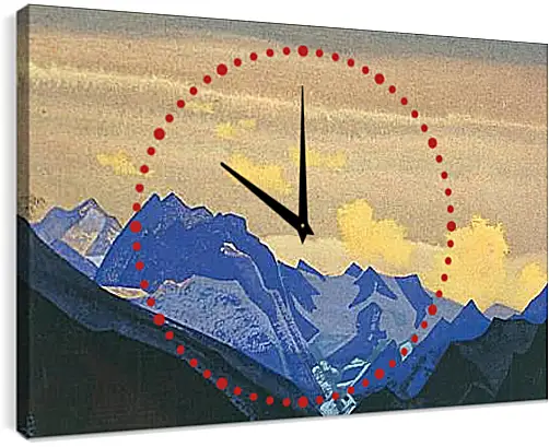 Часы картина - Ледники Гималаев. Рерих Николай