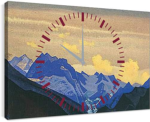 Часы картина - Ледники Гималаев. Рерих Николай