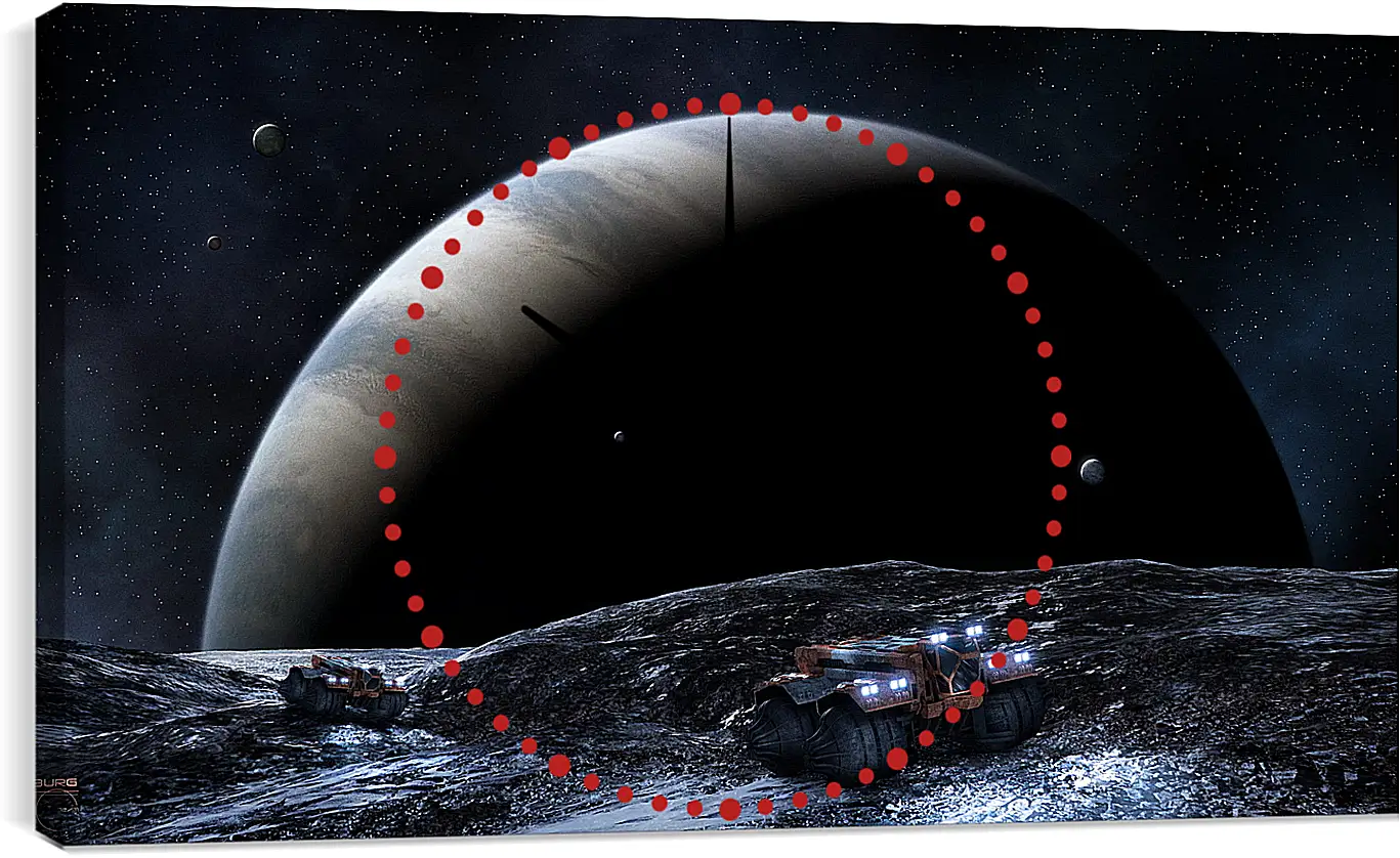 Часы картина - Космос