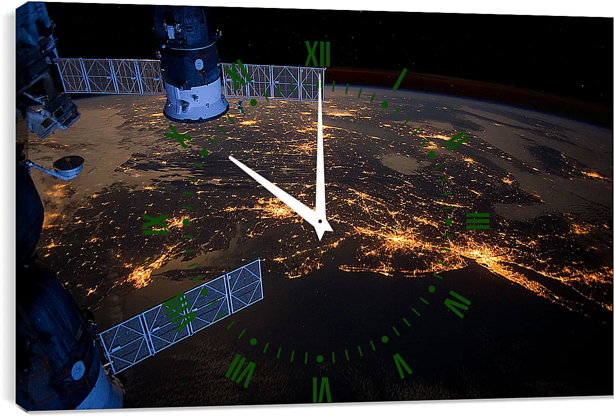 Часы картина - Космос