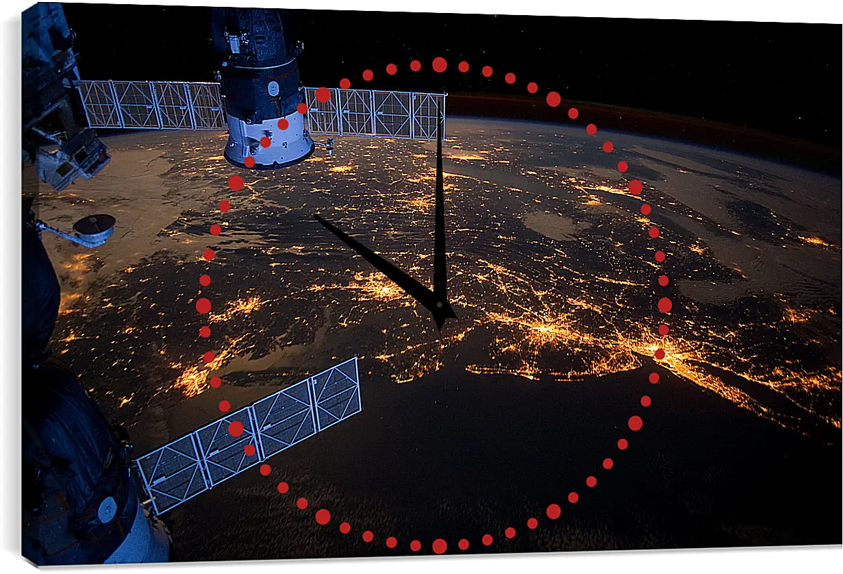 Часы картина - Космос