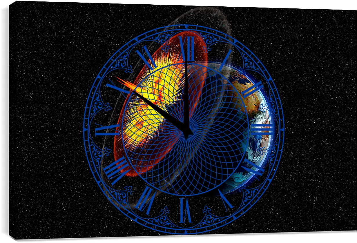 Часы картина - Космос
