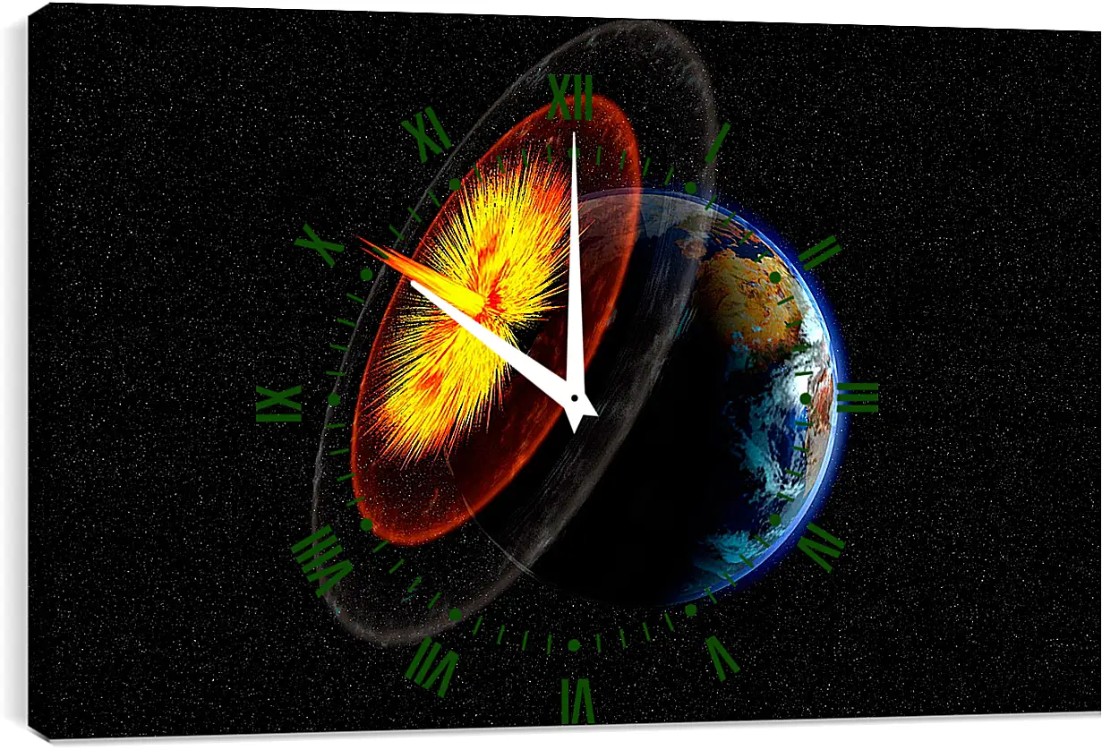 Часы картина - Космос