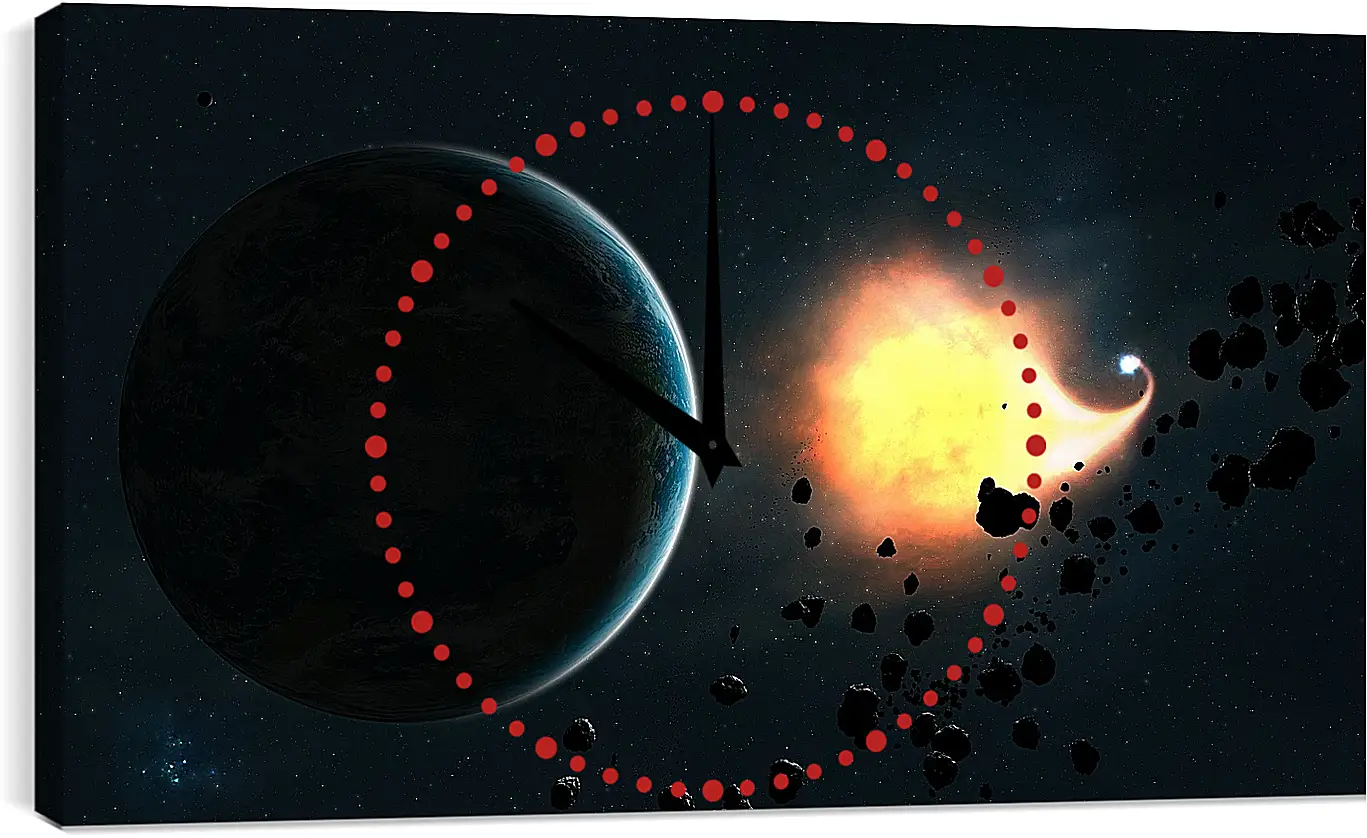Часы картина - Космос
