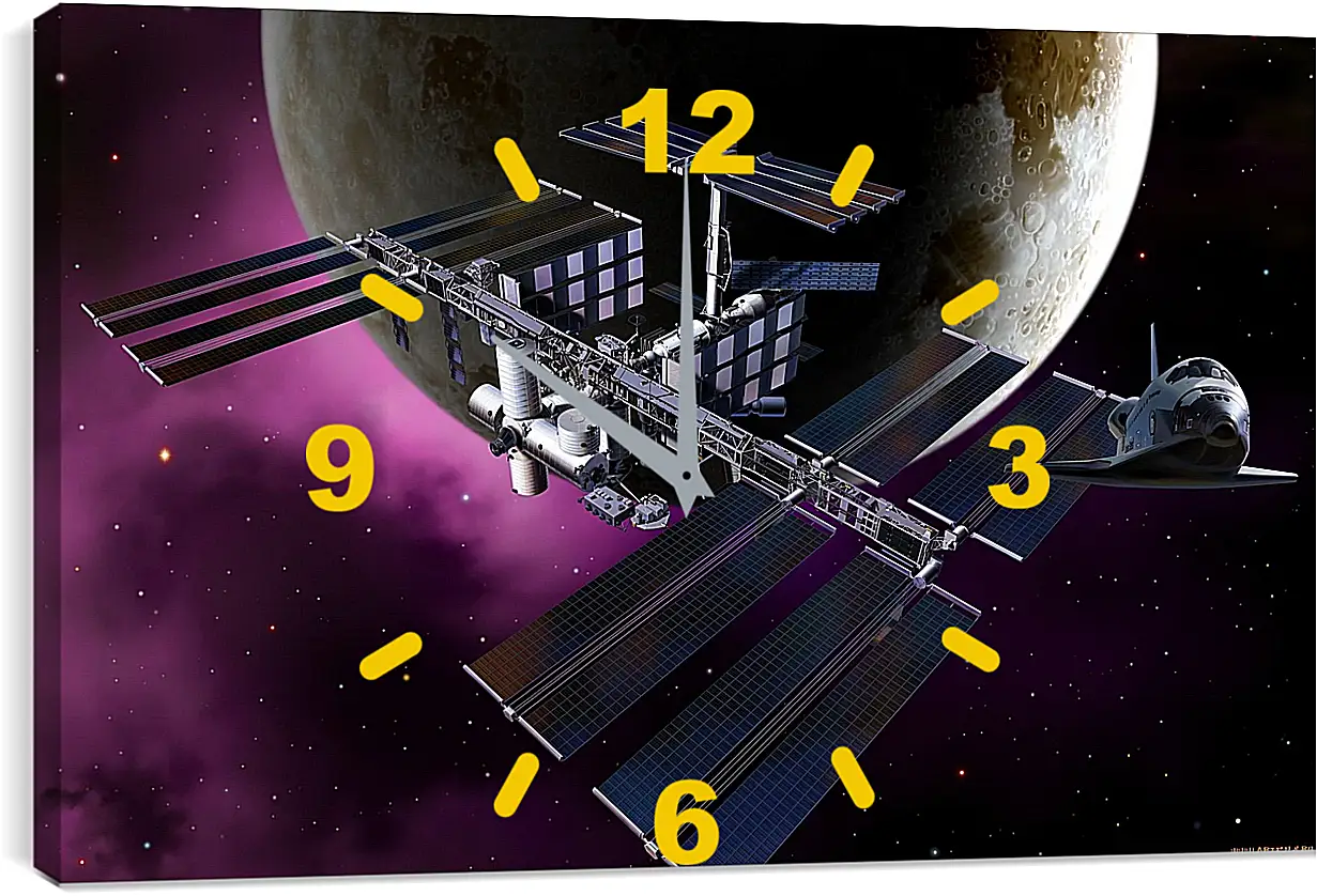 Часы картина - Космос