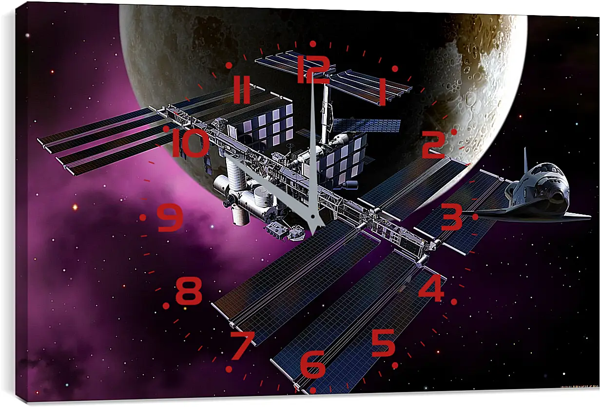 Часы картина - Космос
