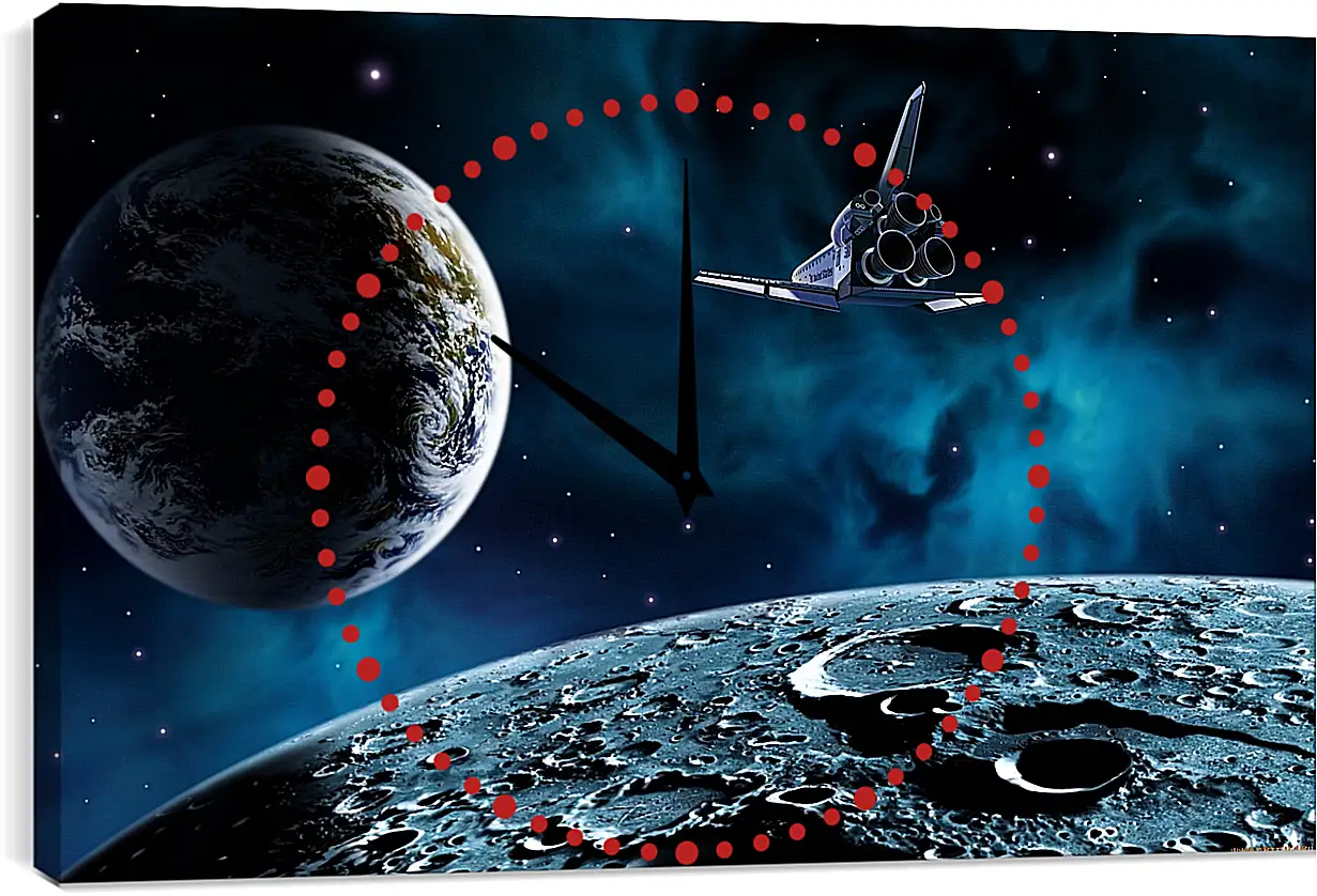Часы картина - Космос