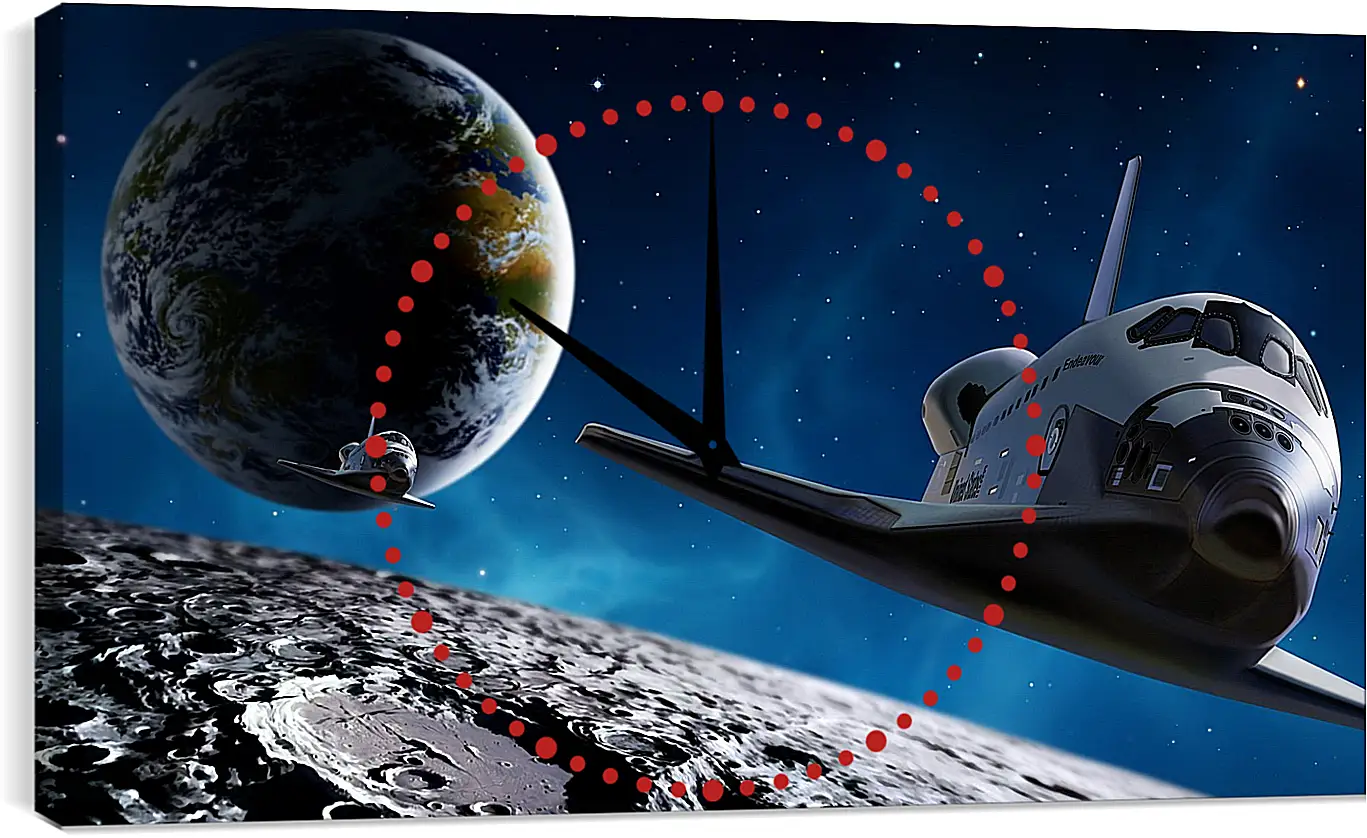 Часы картина - Космос