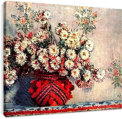 Постер и плакат - Still-Life with Chrysanthemums. Клод Моне