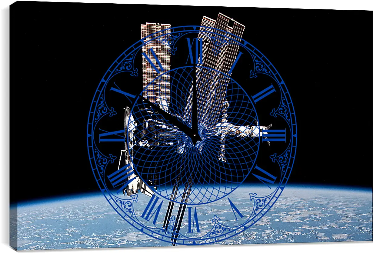 Часы картина - Космос