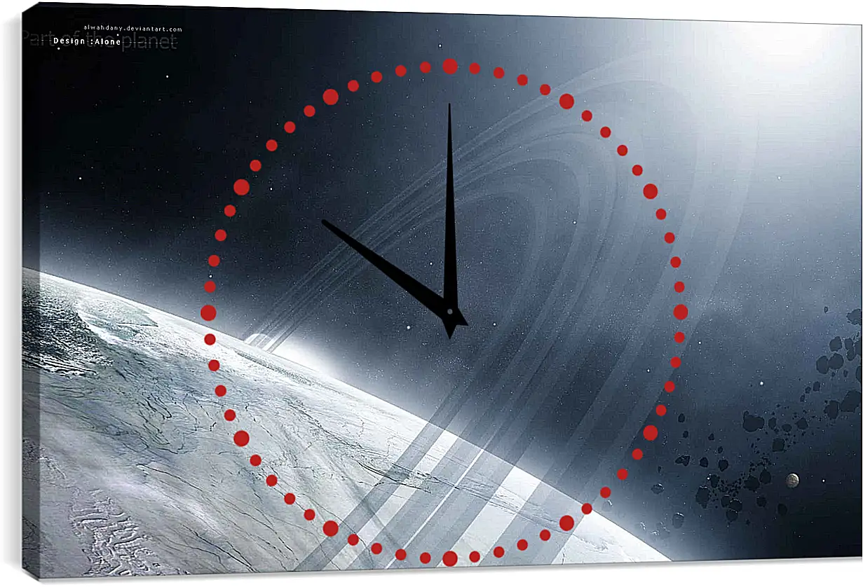 Часы картина - Космос
