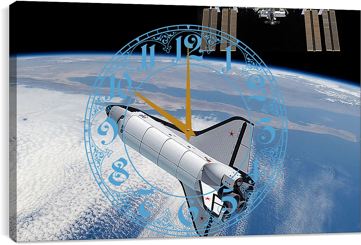 Часы картина - Космос
