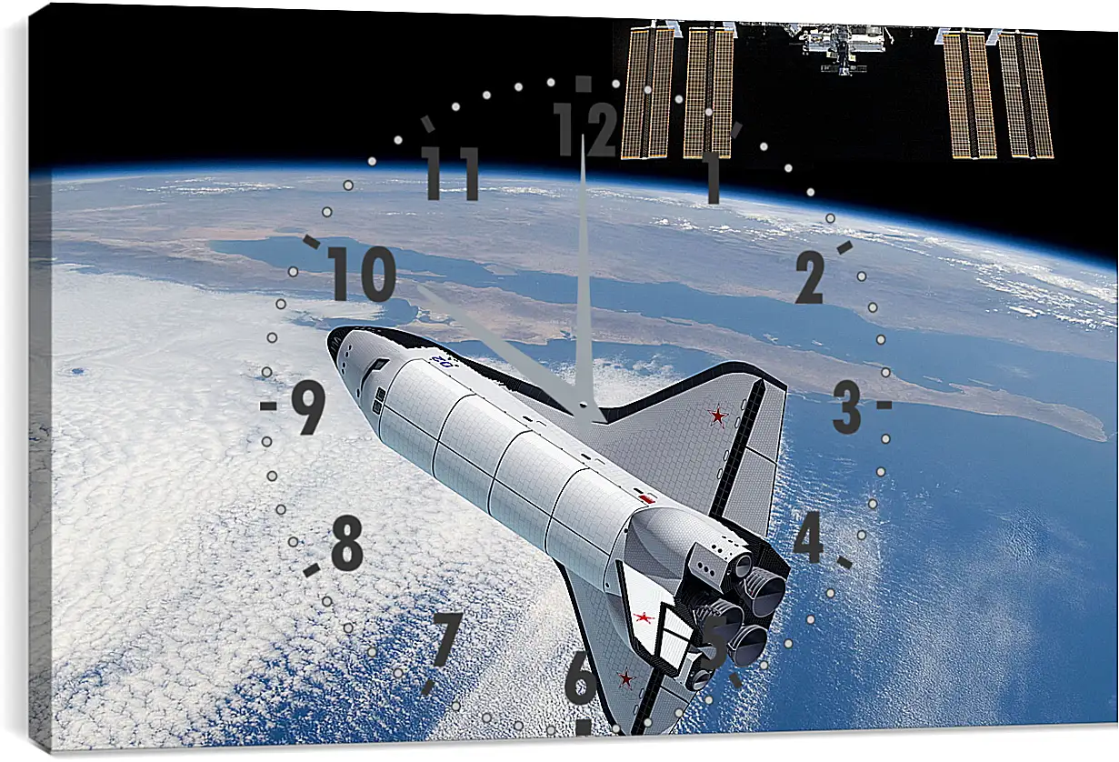 Часы картина - Космос