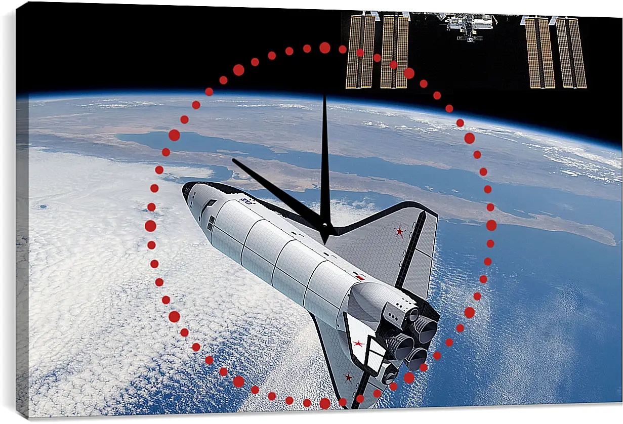 Часы картина - Космос