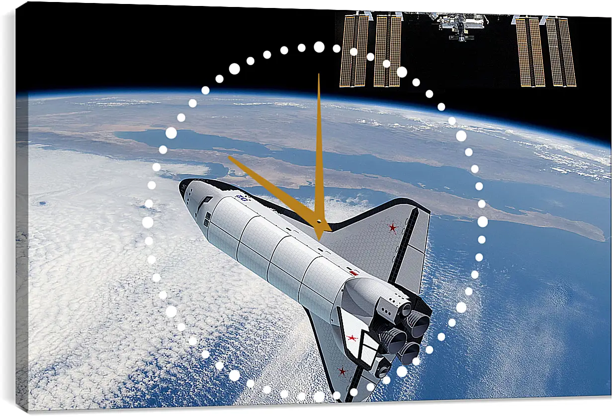 Часы картина - Космос