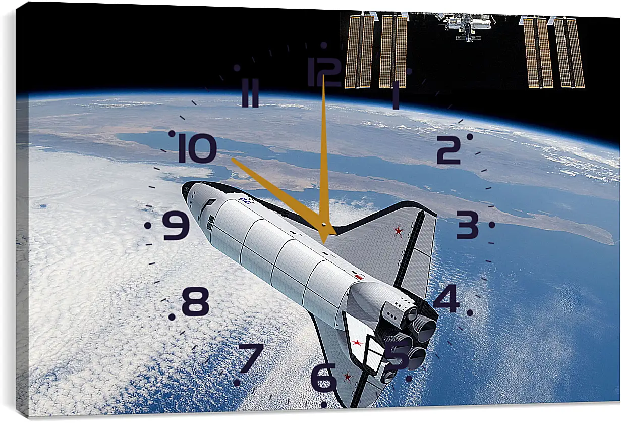 Часы картина - Космос