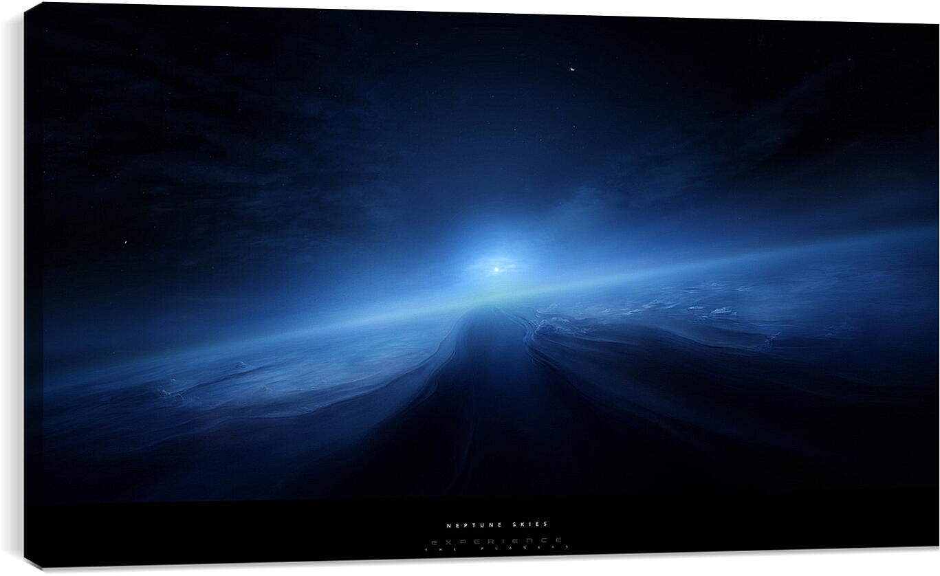 Постер и плакат - Дорога на Нептуне в тумане