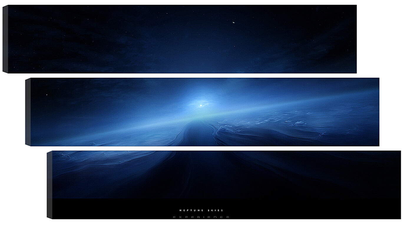 Модульная картина - Дорога на Нептуне в тумане