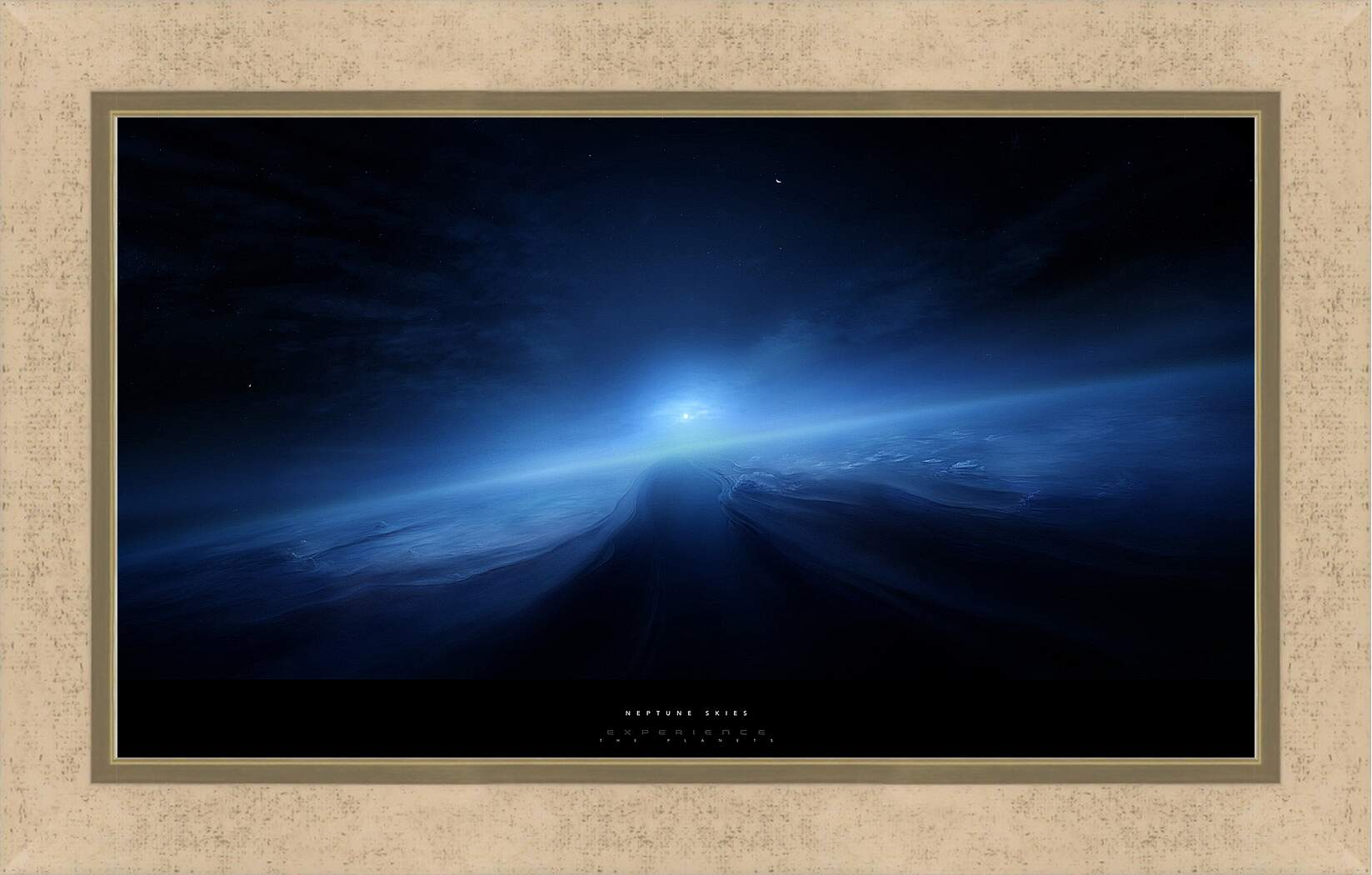 Картина в раме - Дорога на Нептуне в тумане