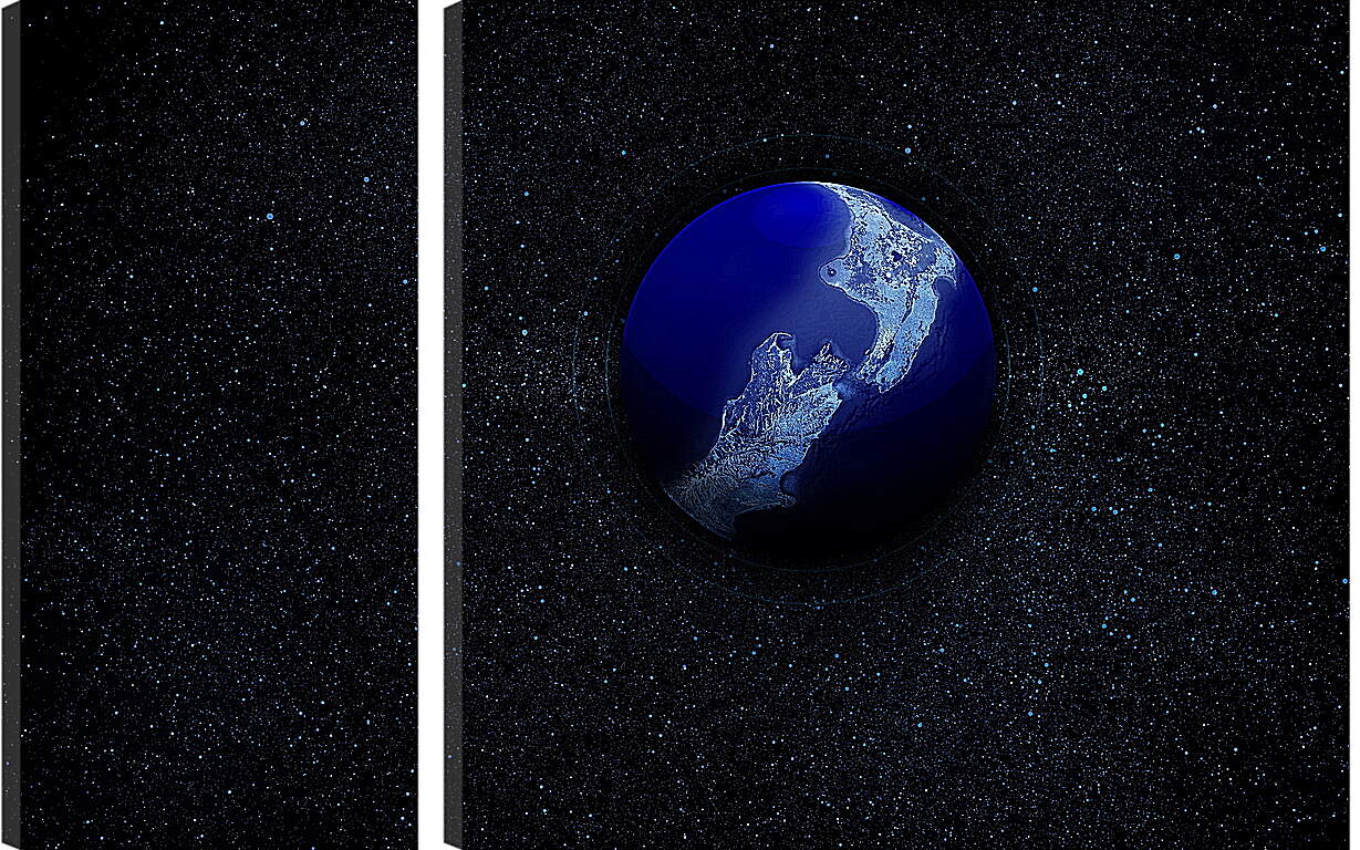 Модульная картина - Синяя планета