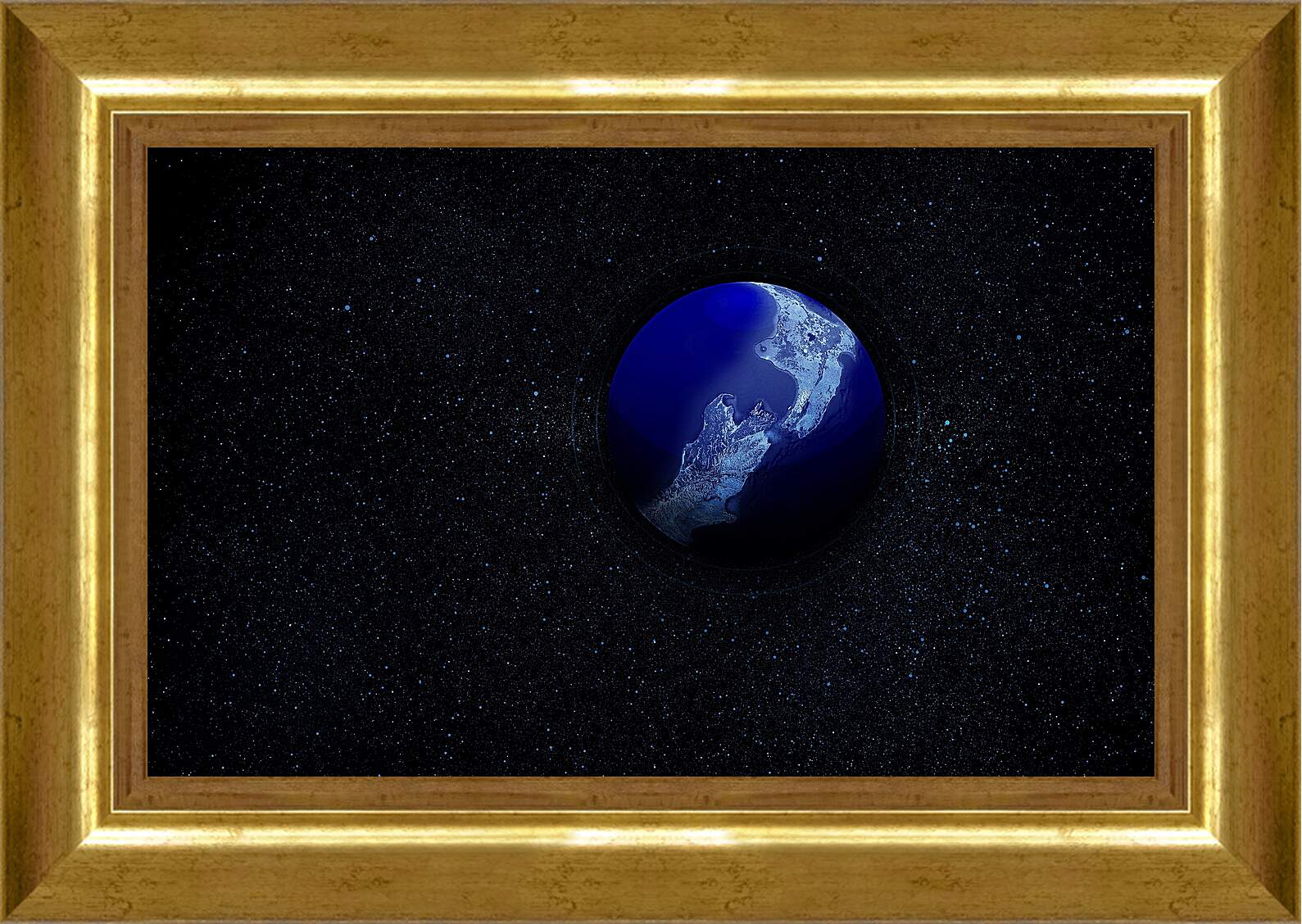 Картина в раме - Синяя планета