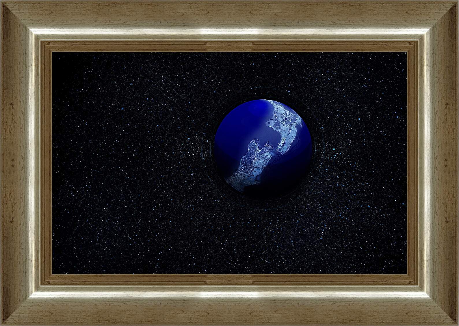 Картина в раме - Синяя планета
