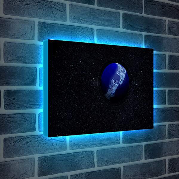 Лайтбокс световая панель - Синяя планета