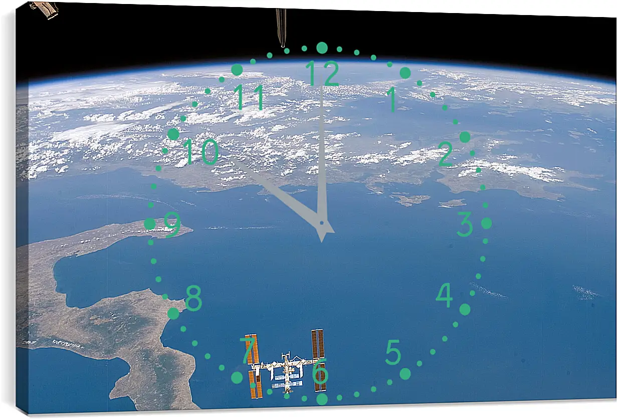 Часы картина - Космос