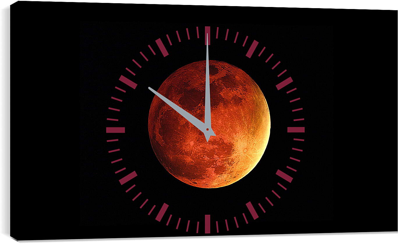 Часы картина - Кровавая луна