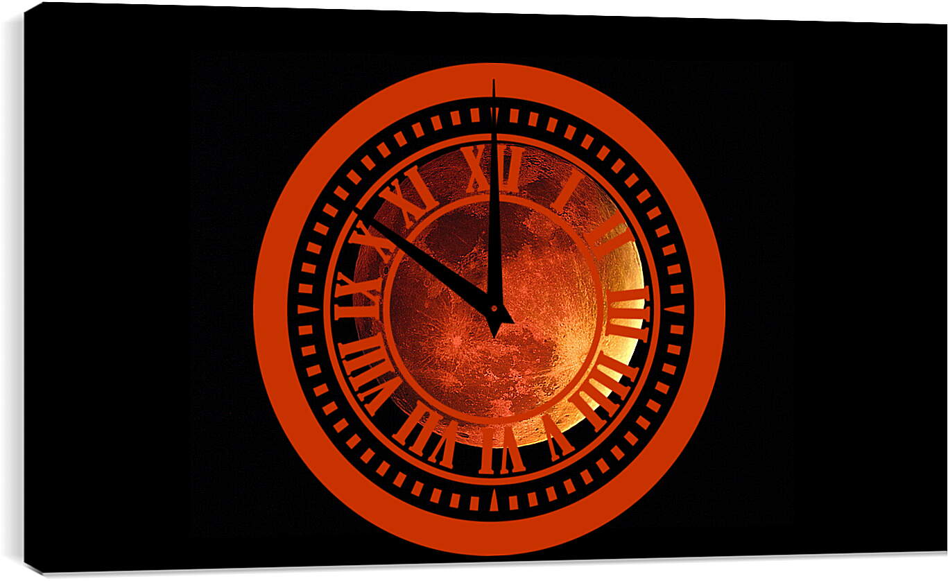 Часы картина - Кровавая луна