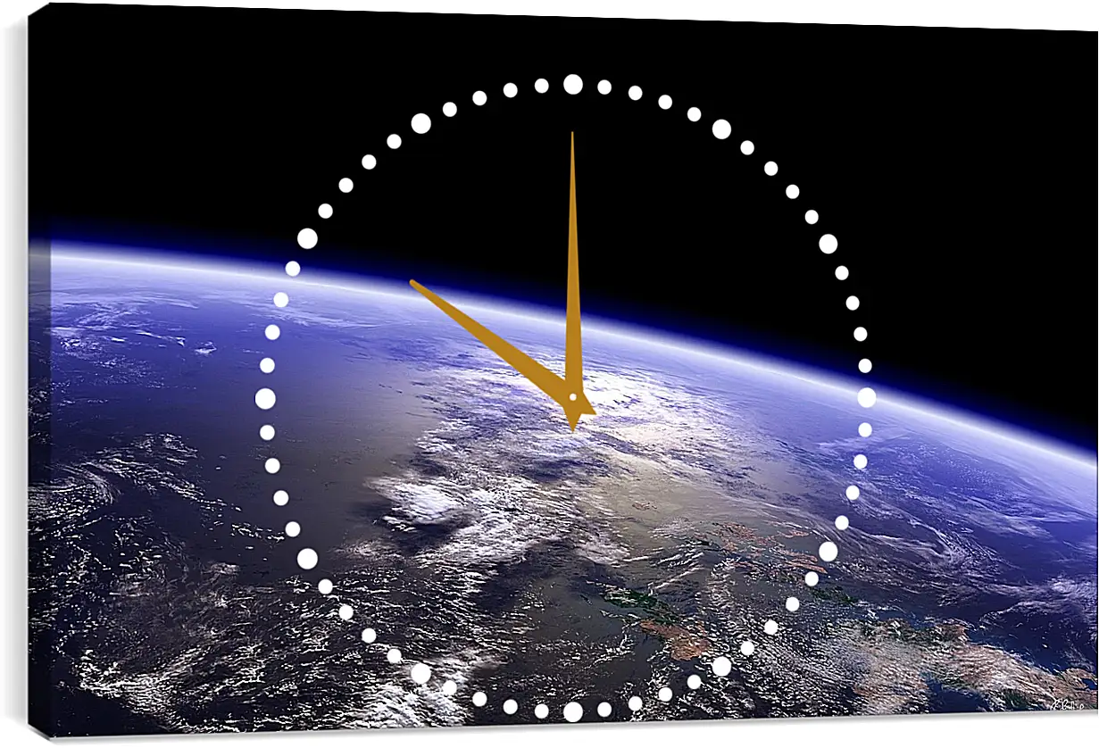 Часы картина - Космос