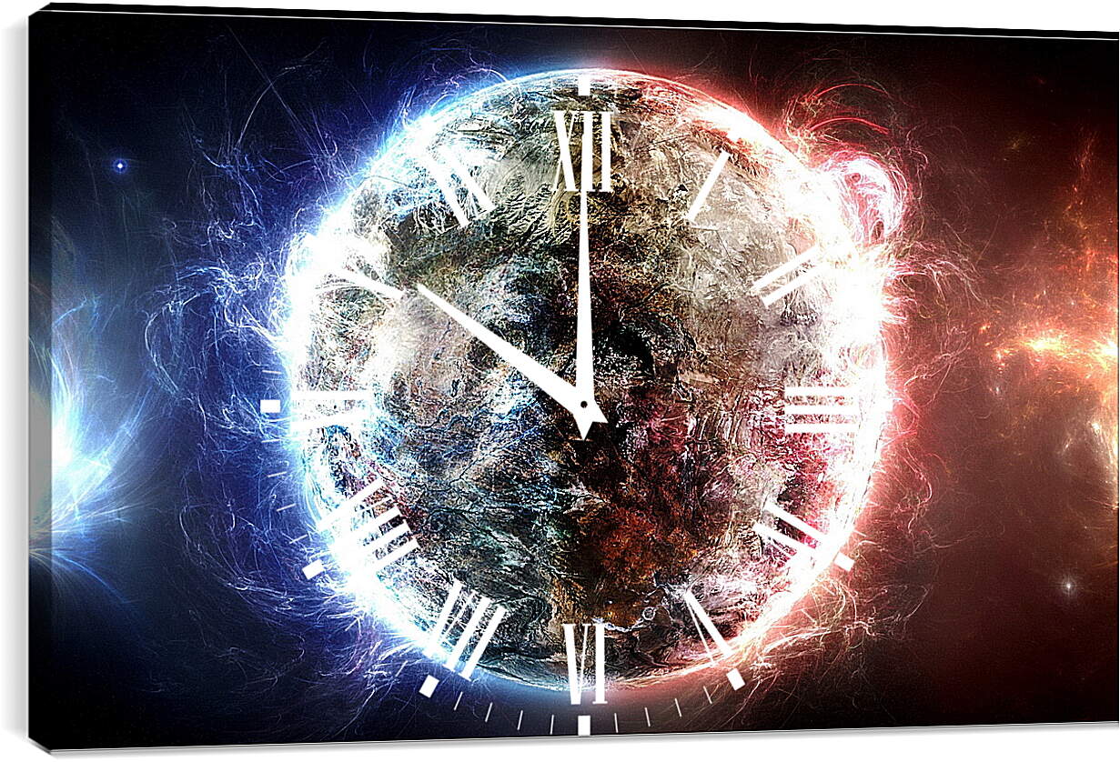 Часы картина - Рождение планеты