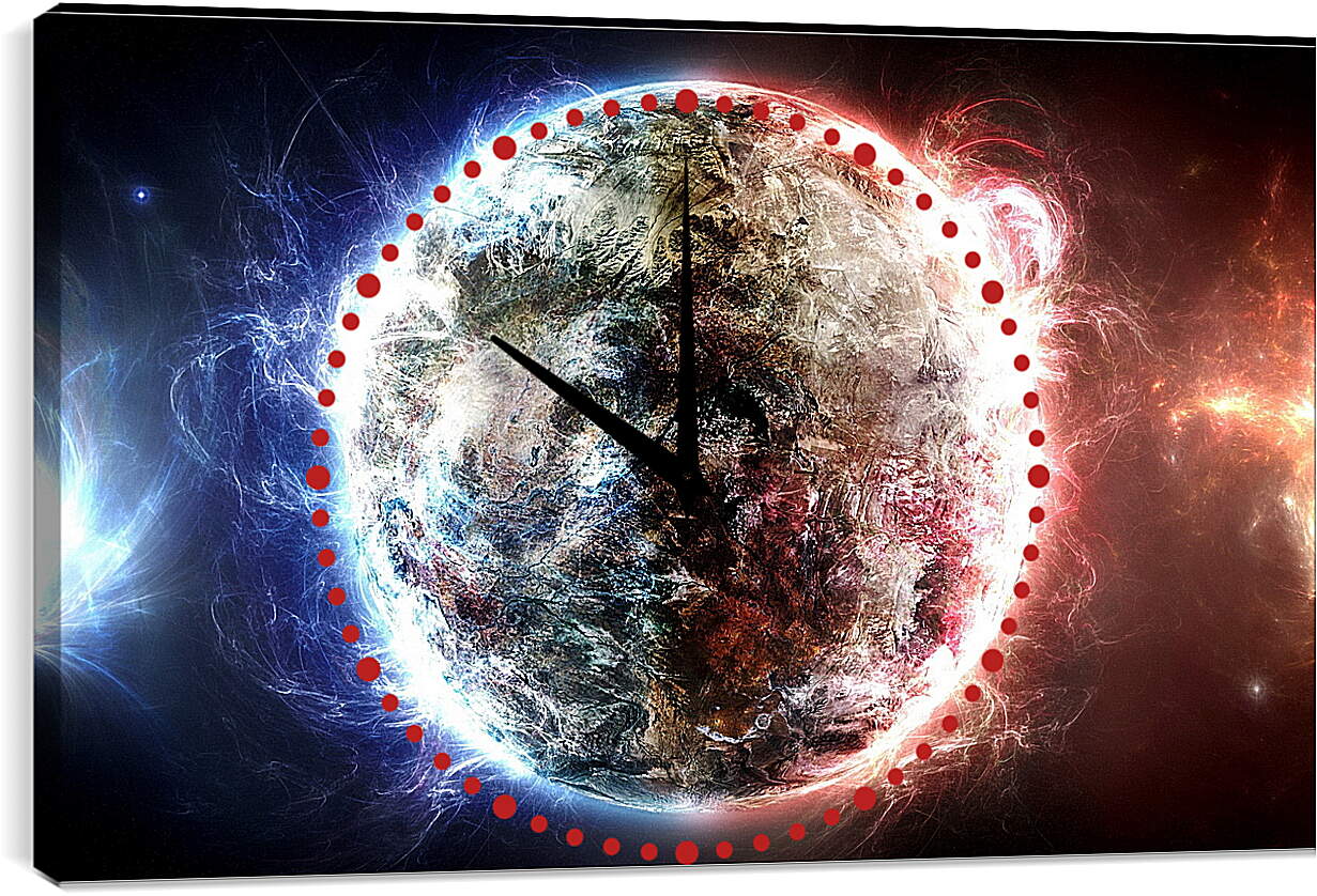 Часы картина - Рождение планеты