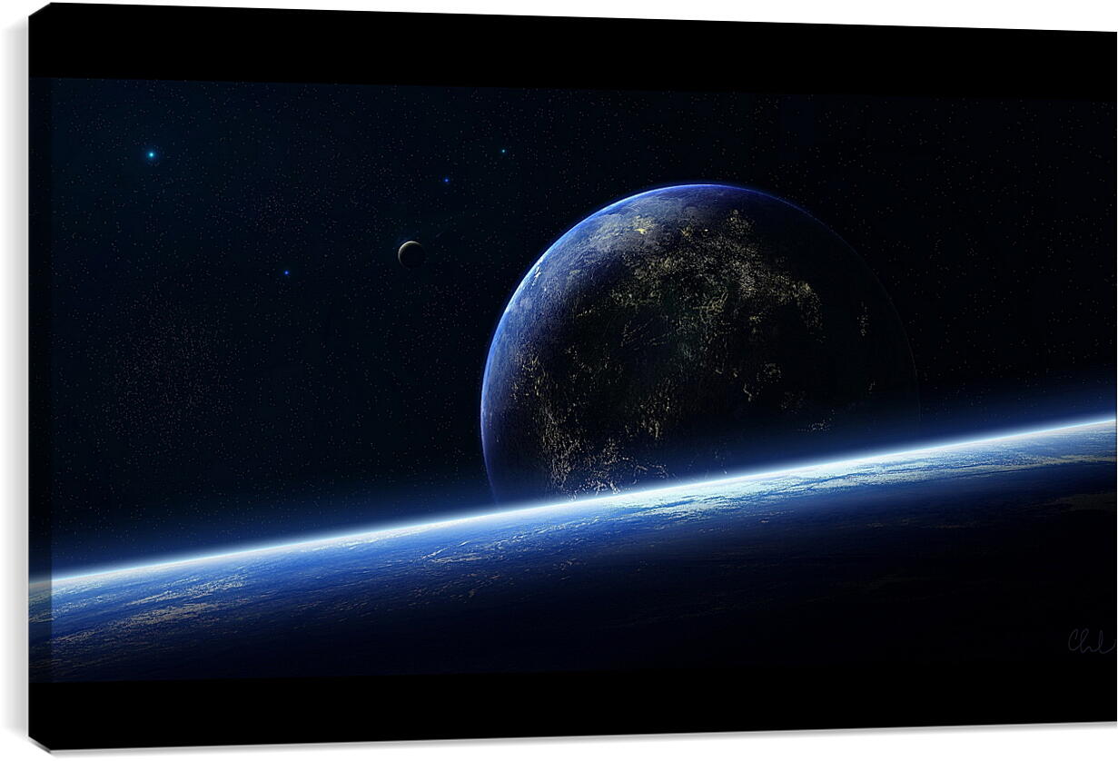 Постер и плакат - Поверхность земли глазами космонавта
