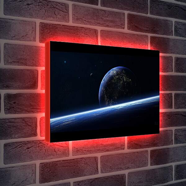 Лайтбокс световая панель - Поверхность земли глазами космонавта