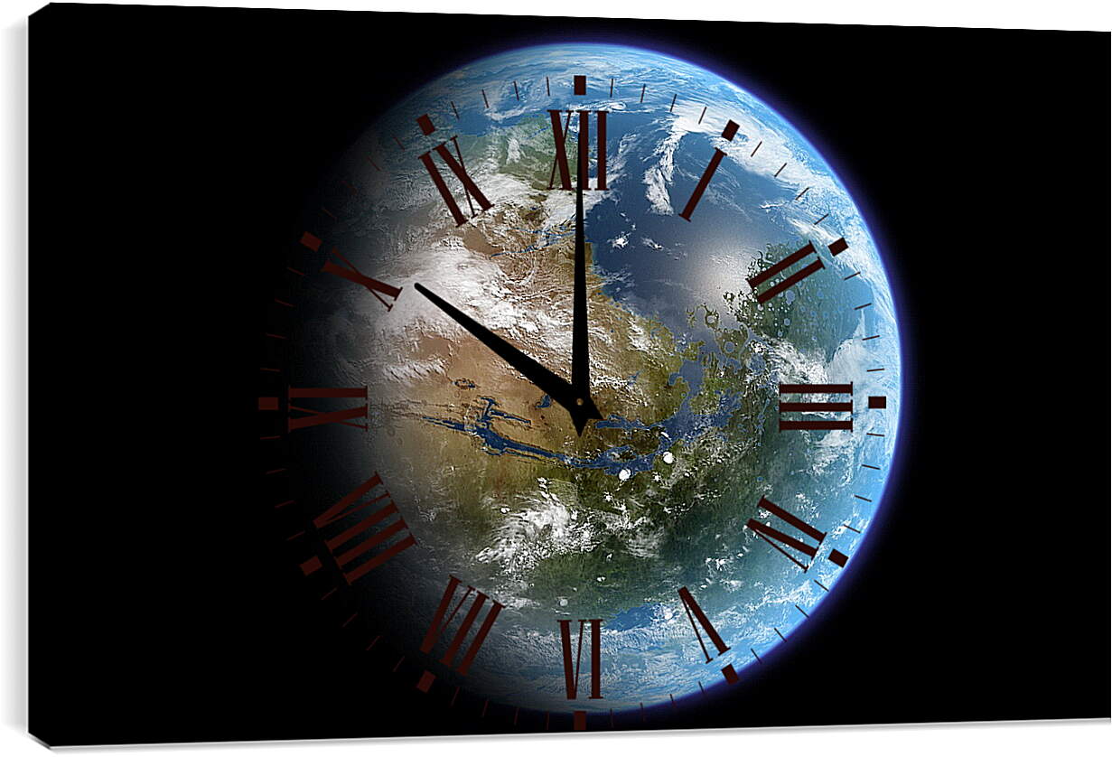 Часы картина - Земля