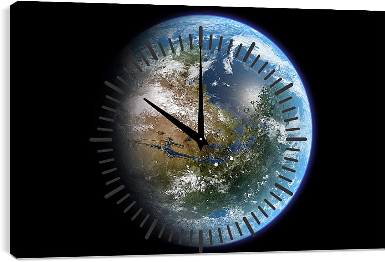 Часы картина - Земля