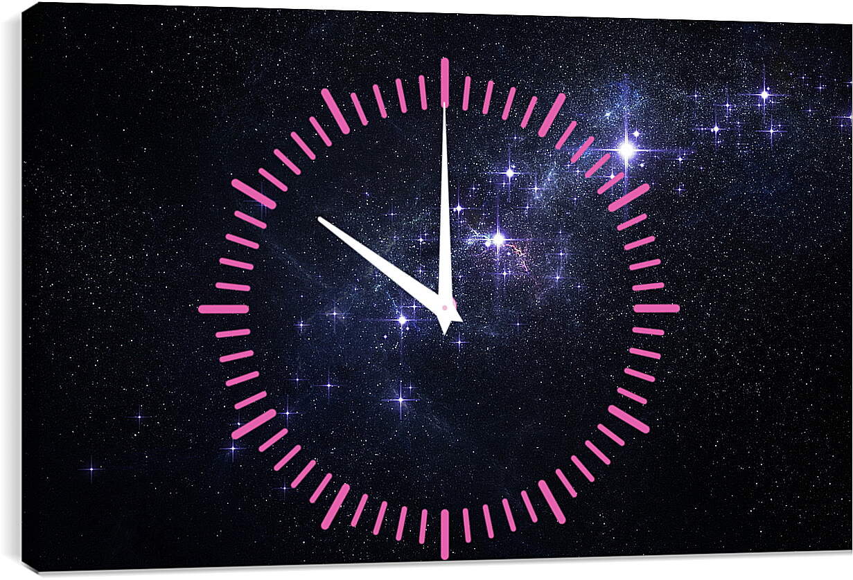 Часы картина - Звёзды в космосе