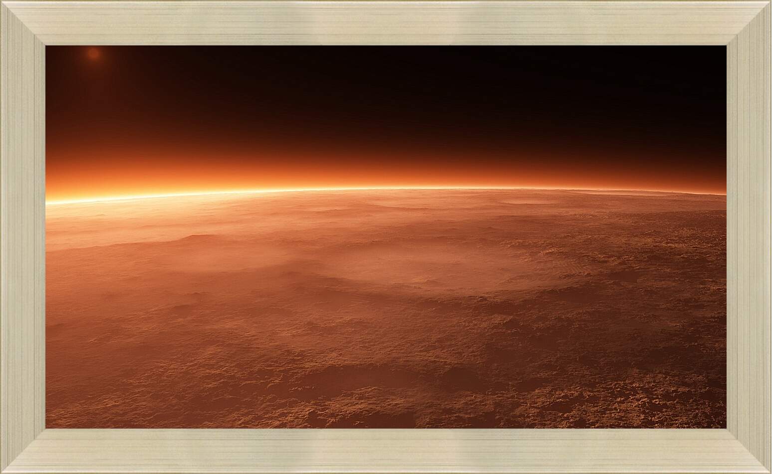 Картина в раме - Марс. Красная планета