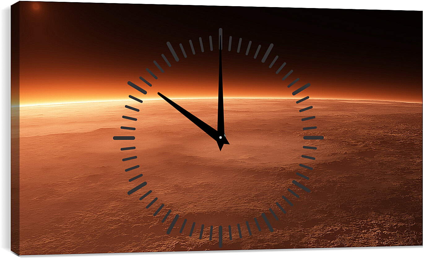 Часы картина - Марс. Красная планета