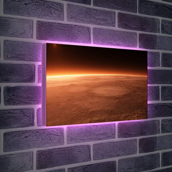 Лайтбокс световая панель - Марс. Красная планета