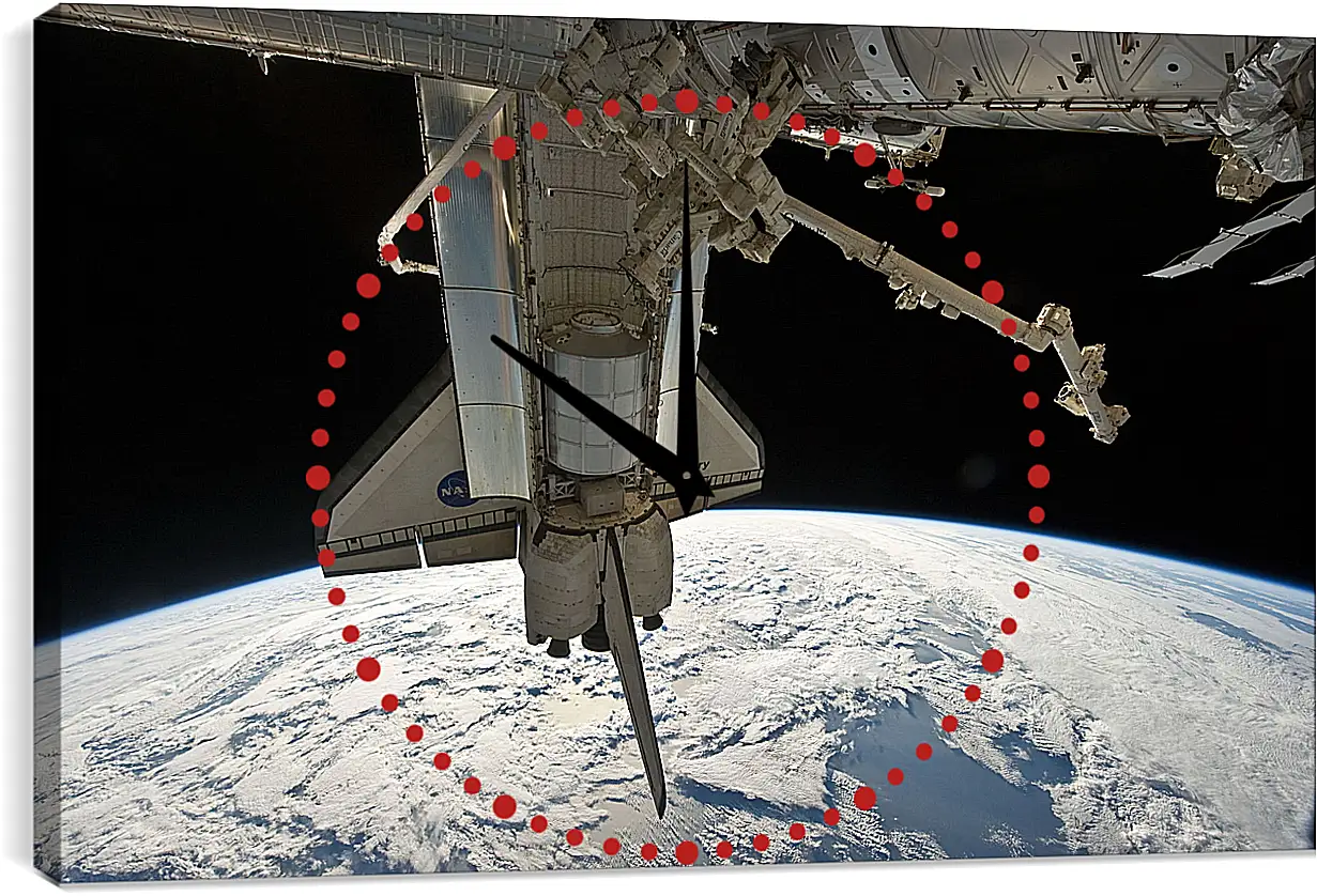 Часы картина - Космос