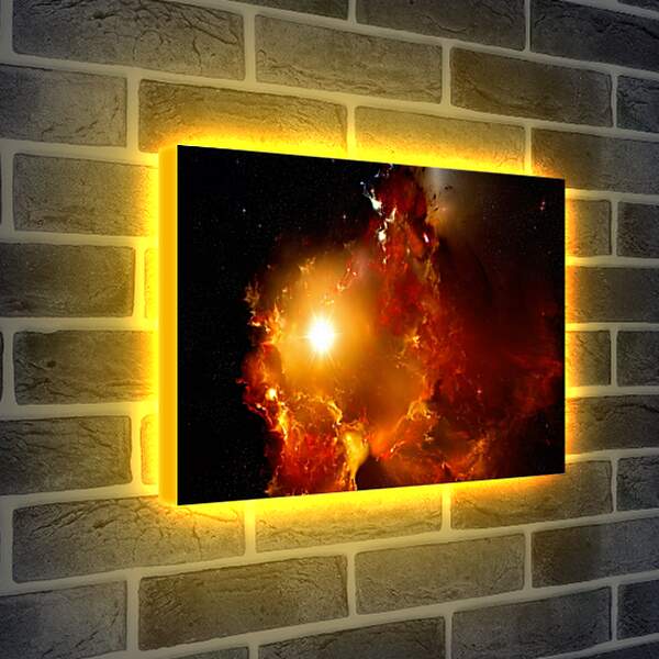 Лайтбокс световая панель - Огненная галактика