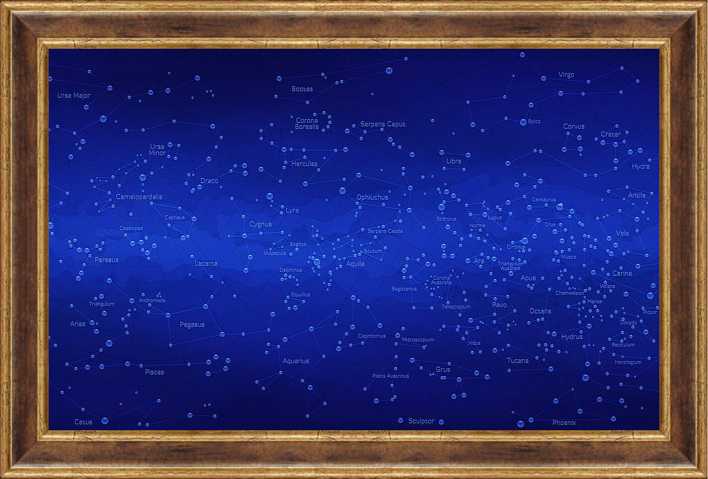 Картина в раме - Карта звездного неба