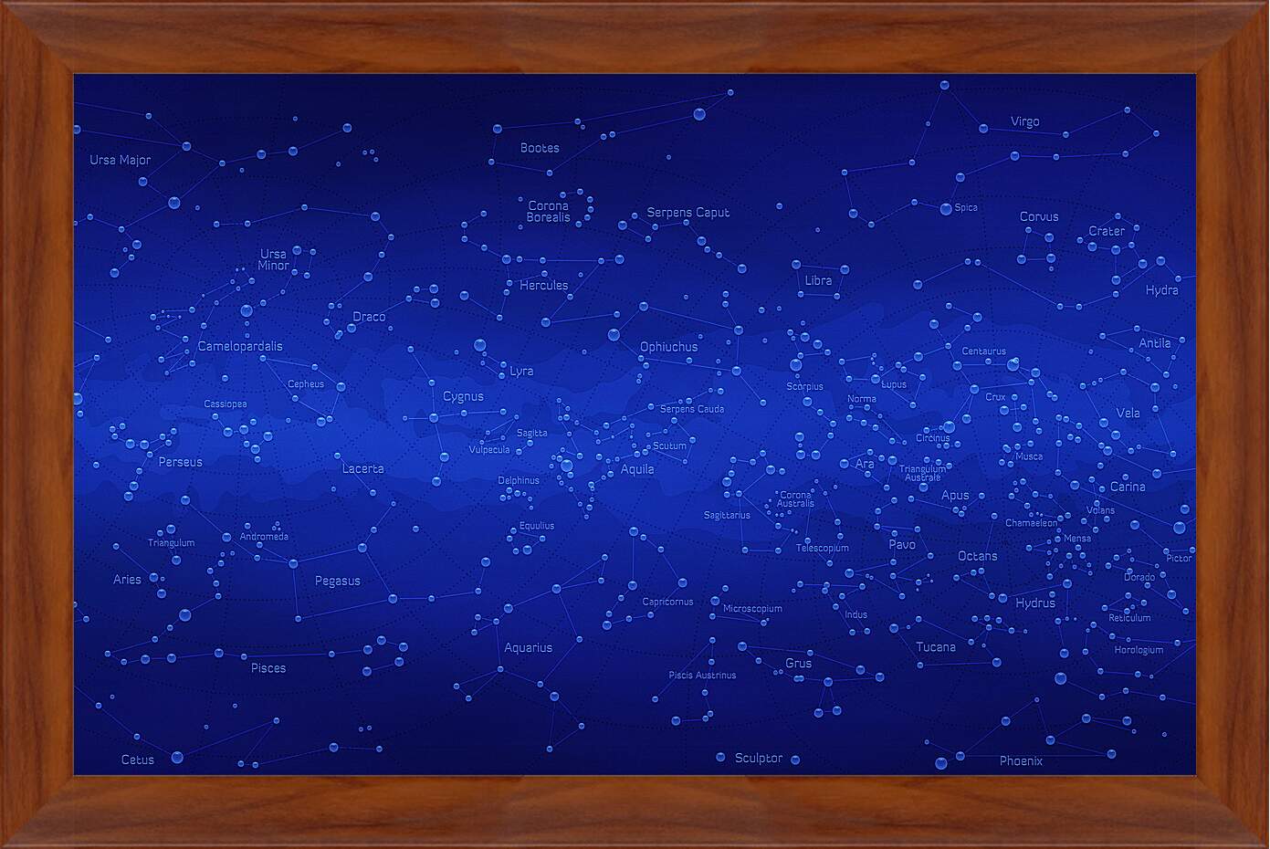 Картина в раме - Карта звездного неба