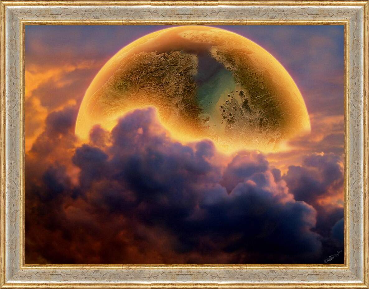 Картина в раме - Планета за облаками